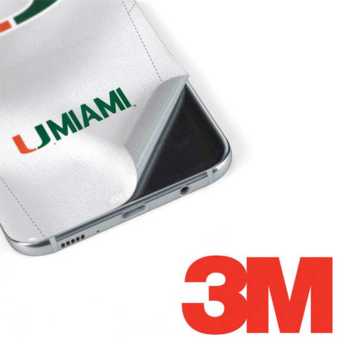 University of Miami White Jersey Galaxy S8 Plus Skin